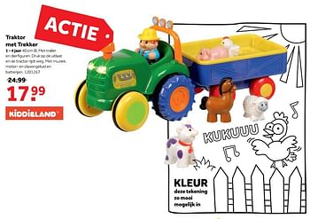 Promoties Traktor met trekker - Kiddieland - Geldig van 30/10/2017 tot 10/12/2017 bij Bart Smit