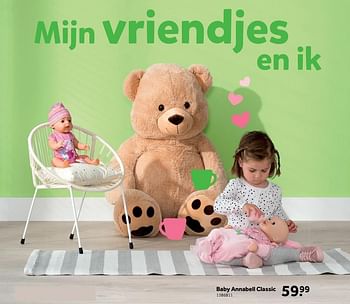 Promoties Baby annabell classic - Baby Annabell - Geldig van 30/10/2017 tot 10/12/2017 bij Bart Smit