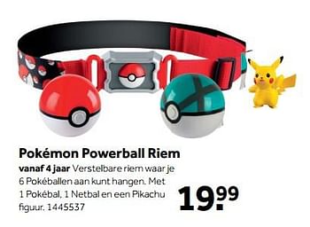 Promoties Pokémon powerball riem - Pokemon - Geldig van 30/10/2017 tot 10/12/2017 bij Bart Smit