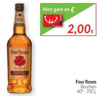 Promotions Four roses bourbon - Four Roses - Valide de 01/11/2017 à 30/11/2017 chez Intermarche