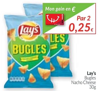 Promotions Lay`s bugles nacho cheese - Lay's - Valide de 01/11/2017 à 30/11/2017 chez Intermarche