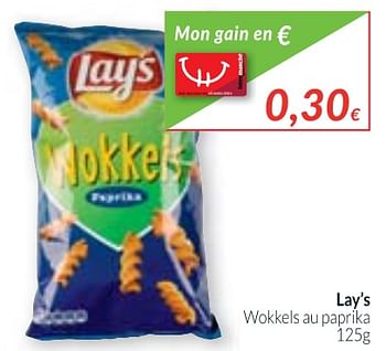 Promoties Lay`s wokkels au paprika - Lay's - Geldig van 01/11/2017 tot 30/11/2017 bij Intermarche