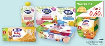 Promotions Hero aliments pour bébé - Hero - Valide de 01/11/2017 à 30/11/2017 chez Intermarche