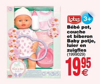 Promotions Bébé pot, couche et biberon baby potje, luier en zuigfles - Lotus Nalys - Valide de 07/11/2017 à 20/11/2017 chez Cora