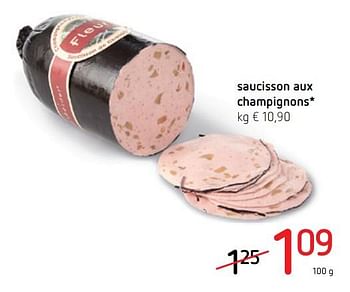 Promotions Saucisson aux champignons - Produit Maison - Spar Retail - Valide de 16/11/2017 à 29/11/2017 chez Spar (Colruytgroup)