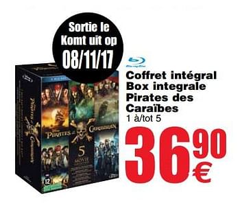 Promoties Coffret intégral box integrale pirates des caraïbes  - Huismerk - Cora - Geldig van 07/11/2017 tot 20/11/2017 bij Cora