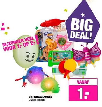 Promoties Schoencadeautjes - Huismerk - Big Bazar - Geldig van 06/11/2017 tot 19/11/2017 bij Big Bazar