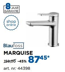 Promoties Marquise wastafelkranen - Blaufoss - Geldig van 30/10/2017 tot 02/12/2017 bij X2O