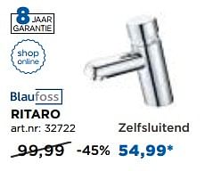 Promoties Ritaro koudwaterkranen - Blaufoss - Geldig van 30/10/2017 tot 02/12/2017 bij X2O