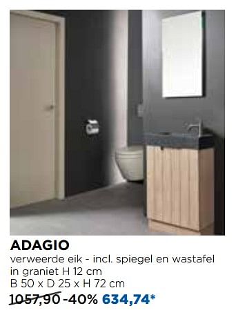 Promoties Adagio toiletmeubelen - Balmani - Geldig van 30/10/2017 tot 02/12/2017 bij X2O
