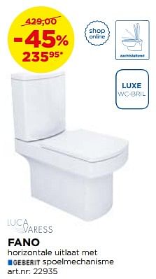 Promoties Fano staande toiletten - Luca varess - Geldig van 30/10/2017 tot 02/12/2017 bij X2O
