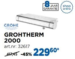 Promoties Grohtherm 2000 thermostatische douchekranen - Grohe - Geldig van 30/10/2017 tot 02/12/2017 bij X2O