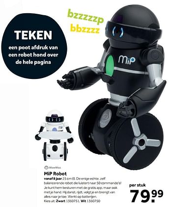 Promoties Mip robot - Wowwee - Geldig van 30/10/2017 tot 10/12/2017 bij Bart Smit