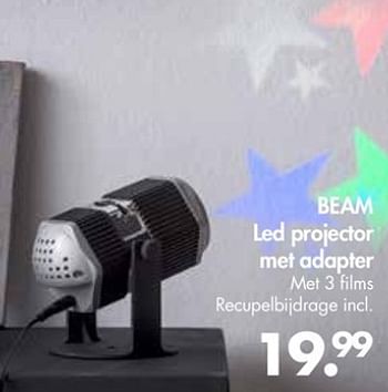 Promoties Beam led projector met adapter - Huismerk - Casa - Geldig van 30/10/2017 tot 26/11/2017 bij Casa