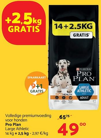 Promoties Volledige premiumvoeding voor honden pro plan large athletic - Pro Plan - Geldig van 02/11/2017 tot 15/11/2017 bij Tom&Co