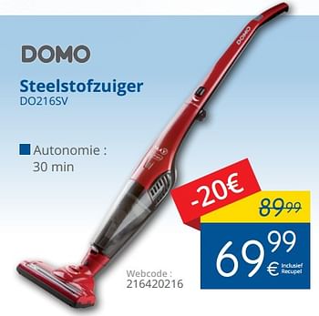 Promoties Domo steelstofzuiger do216sv - Domo - Geldig van 02/11/2017 tot 30/11/2017 bij Eldi