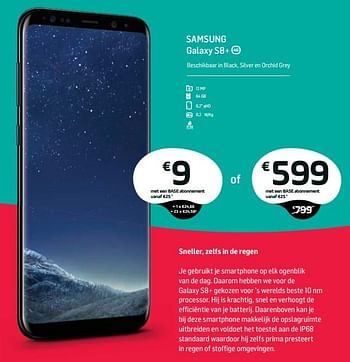 Promoties Samsung galaxy s8+ - Samsung - Geldig van 06/11/2017 tot 07/12/2017 bij Base