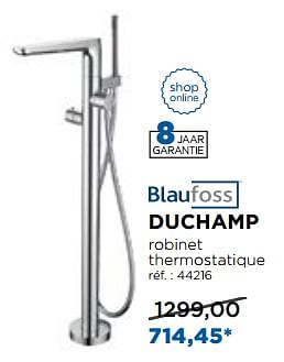 Promotions Duchamp robinets de baignoire sur pied - Blaufoss - Valide de 30/10/2017 à 02/12/2017 chez X2O