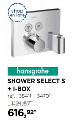 Promotions Shower select s + i-box douche pluie encastrables - Hansgrohe - Valide de 30/10/2017 à 02/12/2017 chez X2O