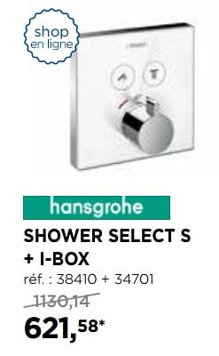 Promoties Shower select s + i-box douche pluie encastrables - Hansgrohe - Geldig van 30/10/2017 tot 02/12/2017 bij X2O