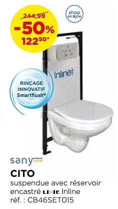 Promoties Cito sets toilettes suspendues - Sany one - Geldig van 30/10/2017 tot 02/12/2017 bij X2O