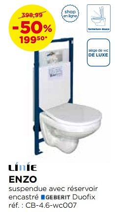 Promotions Enzo sets toilettes suspendues - Linie - Valide de 30/10/2017 à 02/12/2017 chez X2O