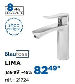 Promotions Lima robinets de lavabo - Blaufoss - Valide de 30/10/2017 à 02/12/2017 chez X2O