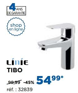 Promotions Tibo robinets de lavabo - Linie - Valide de 30/10/2017 à 02/12/2017 chez X2O