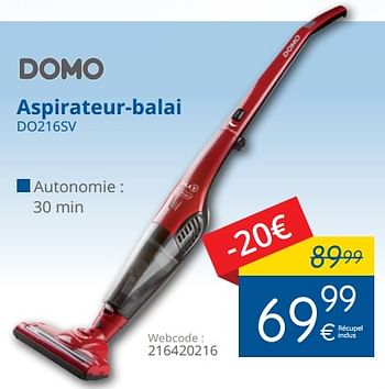 Promotions Domo aspirateur-balai do216sv - Domo - Valide de 02/11/2017 à 30/11/2017 chez Eldi