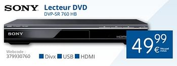 Promotions Sony lecteur dvd dvp-sr 760 hb - Sony - Valide de 02/11/2017 à 30/11/2017 chez Eldi