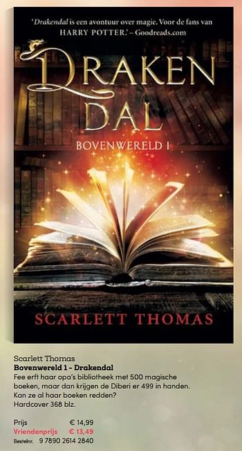 Promoties Scarlett thomas bovenwereld 1 - drakendal - Huismerk - BookSpot - Geldig van 03/11/2017 tot 31/12/2017 bij BookSpot