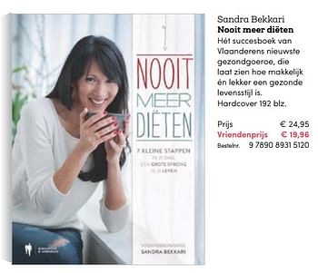 Promoties Sandra bekkari nooit meer diëten - Huismerk - BookSpot - Geldig van 03/11/2017 tot 31/12/2017 bij BookSpot