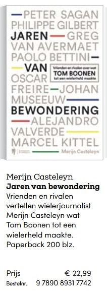 Promotions Merijn casteleyn jaren van bewondering - Huismerk - BookSpot - Valide de 03/11/2017 à 31/12/2017 chez BookSpot