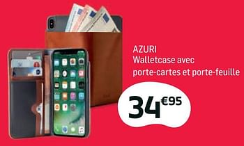 Promotions Azuri walletcase avec porte-cartes et porte-feuille - Azuri - Valide de 06/11/2017 à 07/12/2017 chez Base