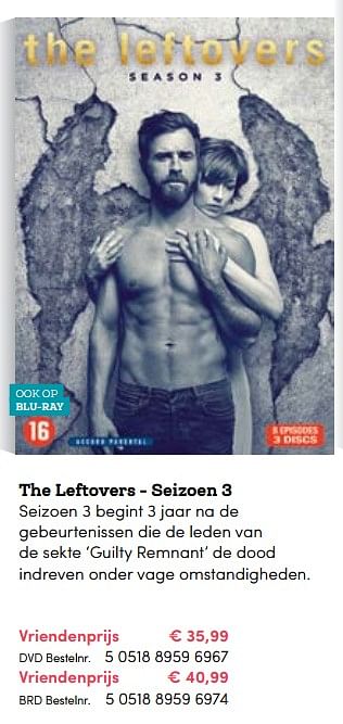 Promoties The leftovers - seizoen 3 - Huismerk - BookSpot - Geldig van 03/11/2017 tot 31/12/2017 bij BookSpot
