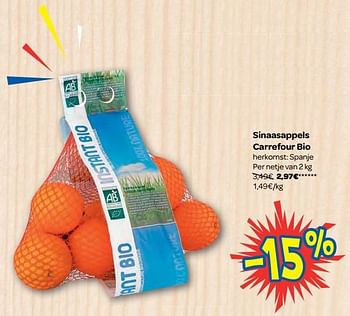 Promoties Sinaasappels carrefour bio - Huismerk - Carrefour  - Geldig van 08/11/2017 tot 20/11/2017 bij Carrefour