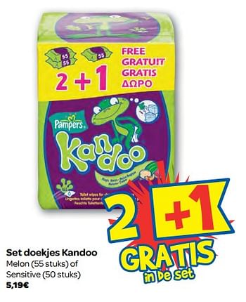 Promoties Set doekjes kandoo - Pampers - Geldig van 08/11/2017 tot 20/11/2017 bij Carrefour