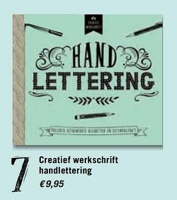 Promoties Creatief werkschrift handlettering - Huismerk - Standaard Boekhandel - Geldig van 03/11/2017 tot 30/11/2017 bij Standaard Boekhandel