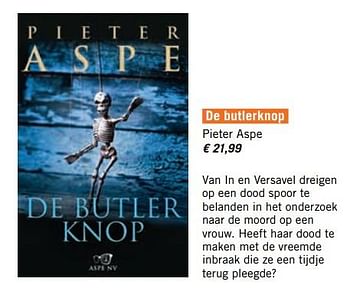 Promoties De butlerknop pieter aspe - Huismerk - Standaard Boekhandel - Geldig van 03/11/2017 tot 30/11/2017 bij Standaard Boekhandel