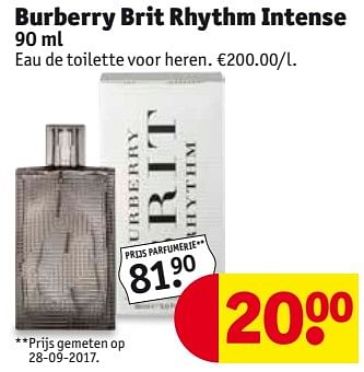 burberry brit rhythm kruidvat