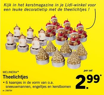 Promoties Theelichtjes - Melinera - Geldig van 13/11/2017 tot 18/11/2017 bij Lidl