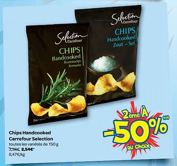 Promotions Chips handcooked carrefour selection - Produit maison - Carrefour  - Valide de 08/11/2017 à 20/11/2017 chez Carrefour