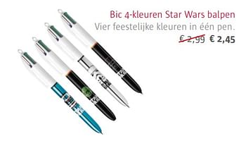 Promoties Bic 4-kleuren star wars balpen - BIC - Geldig van 02/11/2017 tot 31/12/2017 bij Ava
