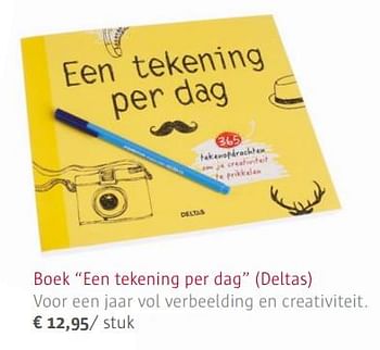 Promoties Boek een tekening per dag (deltas) - Huismerk - Ava - Geldig van 02/11/2017 tot 31/12/2017 bij Ava