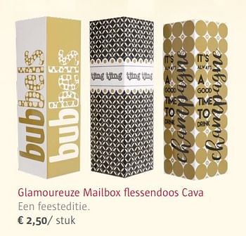 Promoties Glamoureuze mailbox flessendoos cava - Huismerk - Ava - Geldig van 02/11/2017 tot 31/12/2017 bij Ava