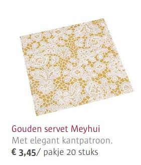 Promoties Gouden servet meyhui - Huismerk - Ava - Geldig van 02/11/2017 tot 31/12/2017 bij Ava