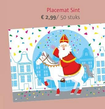 Promoties Placemat sint - Huismerk - Ava - Geldig van 02/11/2017 tot 31/12/2017 bij Ava