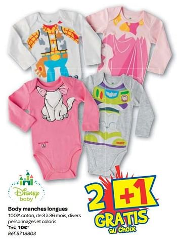 Promotion Carrefour Body Manches Longues Disney Baby Bebe Grossesse Valide Jusqua 4 Promobutler