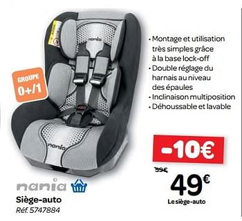 Promoties Siège-auto - Nania - Geldig van 08/11/2017 tot 20/11/2017 bij Carrefour