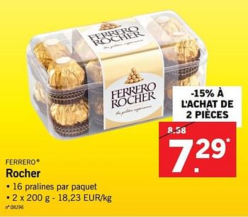 Promoties Rocher - Ferrero - Geldig van 13/11/2017 tot 18/11/2017 bij Lidl